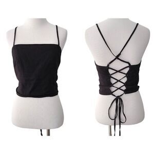 Urban Outfitters Black Sleeveless Backless Camisole